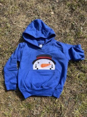 Snowman Peeking Hoody 1-2 years