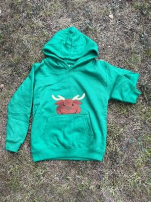 Reindeer Peeking Hoody 7-8 years