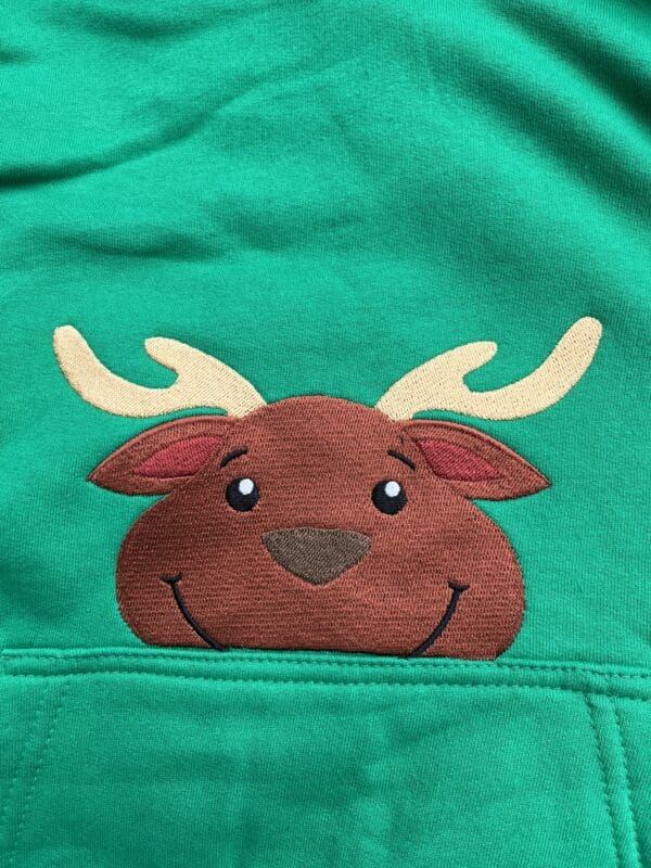 Reindeer Peeking Hoody 7-8 years - Image 2