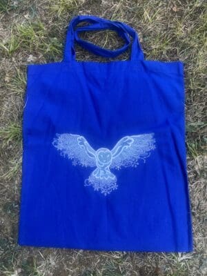 Snow Baroque Owl Shopper