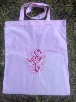 Doodle Flamingo Shopper