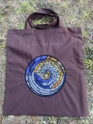 Stained Glass Medallion Dragon Shopper