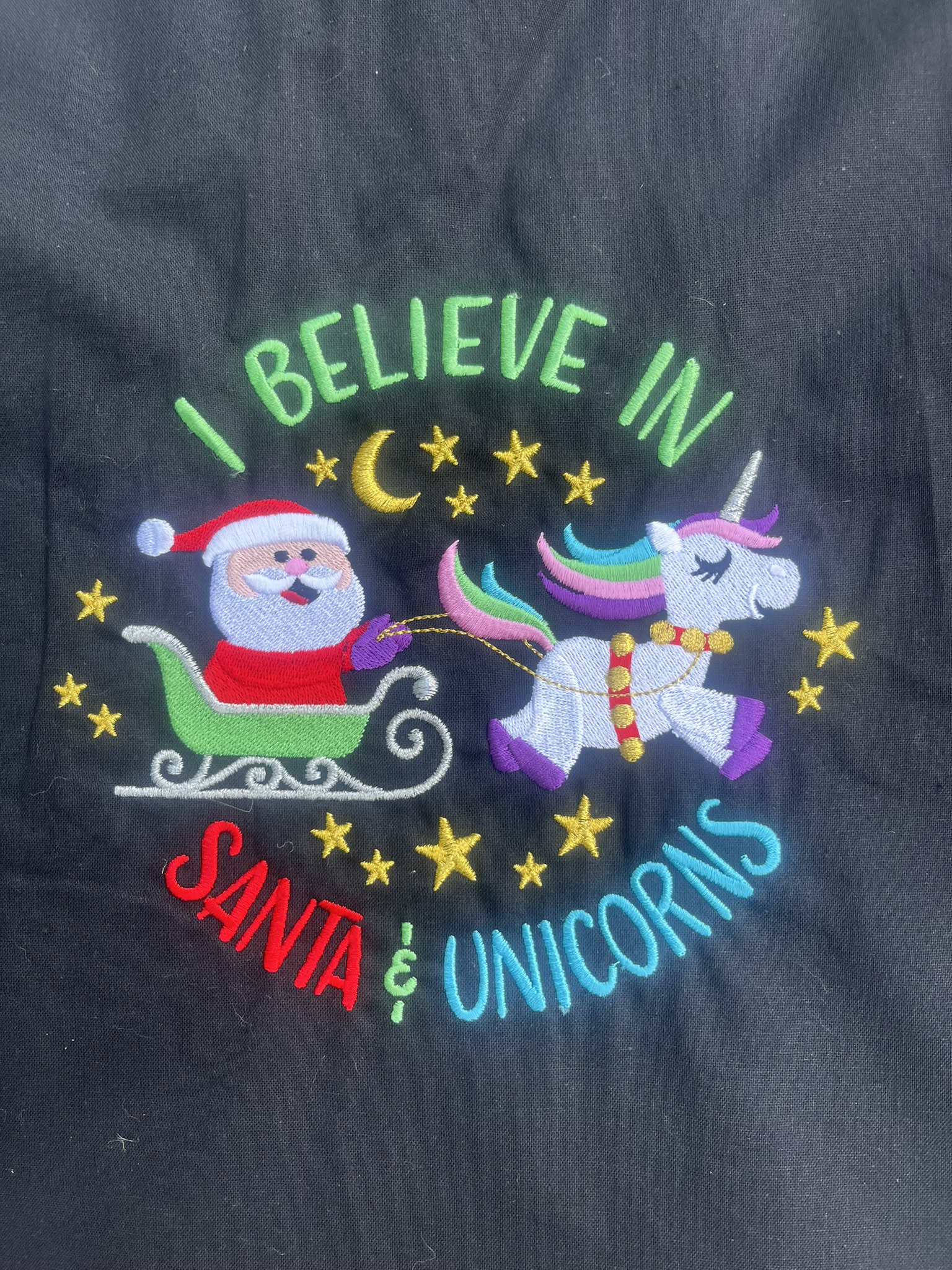 I Believe in Santa & Unicorns Shopper - Image 2