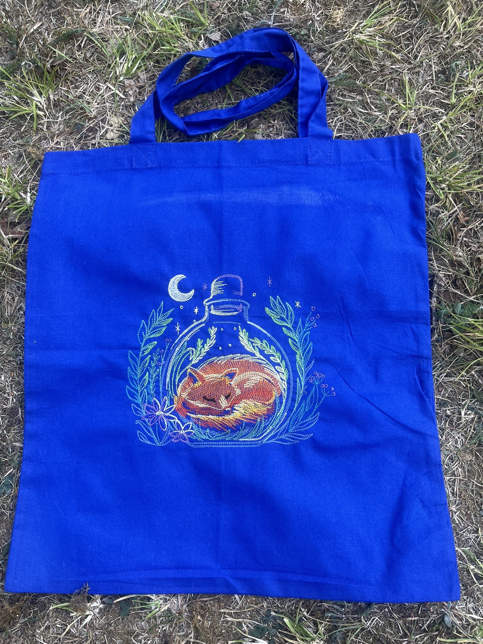 Moonlit Forest Fox in a Bottle Shopper